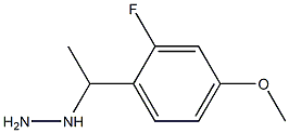 1-(1-(2-fluoro-4-methoxyphenyl)ethyl)hydrazine Struktur