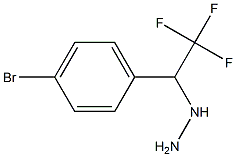 1-(1-(4-bromophenyl)-2,2,2-trifluoroethyl)hydrazine Struktur