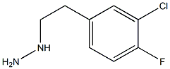 1-(3-chloro-4-fluorophenethyl)hydrazine Struktur