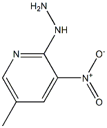 1-(5-methyl-3-nitropyridin-2-yl)hydrazine Struktur