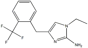 1-ethyl-4-(2-trifluoromethylbenzyl)-1H-imidazol-2-amine Struktur