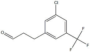 3-(3-chloro-5-(trifluoromethyl)phenyl)propanal Struktur