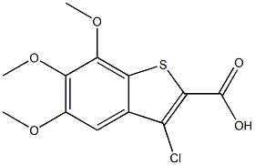 3-chloro-5,6,7-trimethoxybenzo[b]thiophene-2-carboxylic acid Struktur