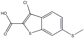 3-chloro-6-(methylthio)benzo[b]thiophene-2-carboxylic acid Struktur