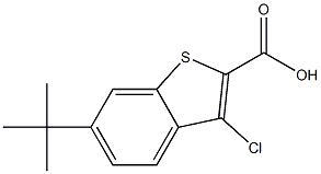 6-tert-butyl-3-chlorobenzo[b]thiophene-2-carboxylic acid Struktur