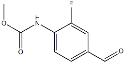 methyl 2-fluoro-4-formylphenylcarbamate Struktur