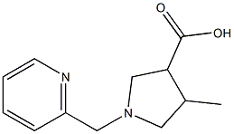 4-methyl-1-((pyridin-2-yl)methyl)pyrrolidine-3-carboxylic acid Struktur