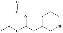 Ethyl 2-(piperidin-3-yl)acetic acid hydrochloride Struktur