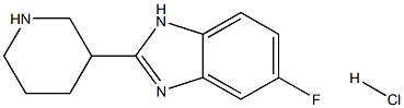 5-Fluoro-2-piperidin-3-yl-1H-benzoimidazole hydrochloride Struktur