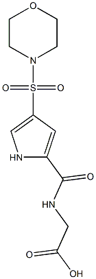 ({[4-(morpholin-4-ylsulfonyl)-1H-pyrrol-2-yl]carbonyl}amino)acetic acid Struktur