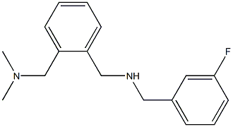 ({2-[(dimethylamino)methyl]phenyl}methyl)[(3-fluorophenyl)methyl]amine Struktur