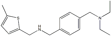 ({4-[(diethylamino)methyl]phenyl}methyl)[(5-methylthiophen-2-yl)methyl]amine Struktur