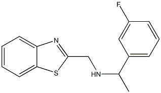 (1,3-benzothiazol-2-ylmethyl)[1-(3-fluorophenyl)ethyl]amine Struktur