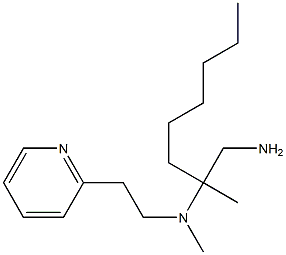 (1-amino-2-methyloctan-2-yl)(methyl)[2-(pyridin-2-yl)ethyl]amine Struktur