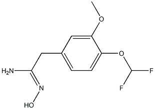 (1Z)-2-[4-(difluoromethoxy)-3-methoxyphenyl]-N'-hydroxyethanimidamide Struktur