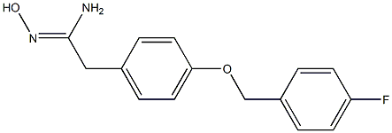 (1Z)-2-{4-[(4-fluorobenzyl)oxy]phenyl}-N'-hydroxyethanimidamide Struktur