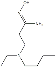 (1Z)-3-[butyl(ethyl)amino]-N'-hydroxypropanimidamide Struktur