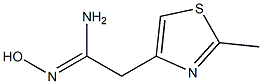 (1Z)-N'-hydroxy-2-(2-methyl-1,3-thiazol-4-yl)ethanimidamide Struktur