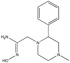 (1Z)-N'-hydroxy-2-(4-methyl-2-phenylpiperazin-1-yl)ethanimidamide Struktur