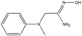 (1Z)-N'-hydroxy-2-[methyl(phenyl)amino]ethanimidamide Struktur