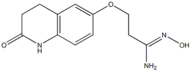 (1Z)-N'-hydroxy-3-[(2-oxo-1,2,3,4-tetrahydroquinolin-6-yl)oxy]propanimidamide Struktur