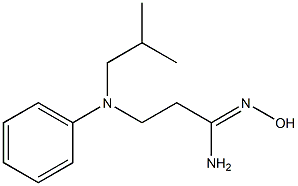 (1Z)-N'-hydroxy-3-[isobutyl(phenyl)amino]propanimidamide Struktur