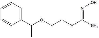 (1Z)-N'-hydroxy-4-(1-phenylethoxy)butanimidamide Struktur