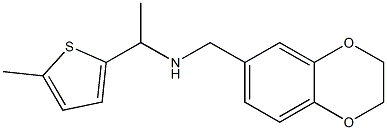 (2,3-dihydro-1,4-benzodioxin-6-ylmethyl)[1-(5-methylthiophen-2-yl)ethyl]amine Struktur