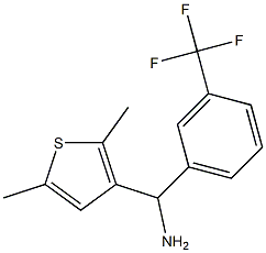 (2,5-dimethylthiophen-3-yl)[3-(trifluoromethyl)phenyl]methanamine Struktur