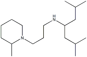 (2,6-dimethylheptan-4-yl)[3-(2-methylpiperidin-1-yl)propyl]amine Struktur