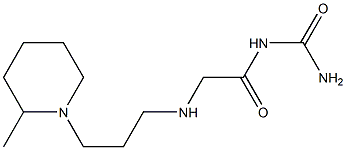 (2-{[3-(2-methylpiperidin-1-yl)propyl]amino}acetyl)urea Struktur