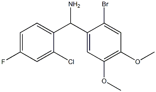 (2-bromo-4,5-dimethoxyphenyl)(2-chloro-4-fluorophenyl)methanamine Struktur