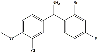 (2-bromo-4-fluorophenyl)(3-chloro-4-methoxyphenyl)methanamine Struktur