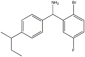 (2-bromo-5-fluorophenyl)[4-(butan-2-yl)phenyl]methanamine Struktur