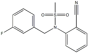 (2-cyanophenyl)-N-[(3-fluorophenyl)methyl]methanesulfonamide Struktur