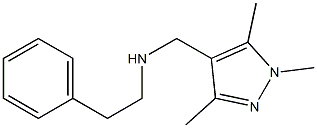 (2-phenylethyl)[(1,3,5-trimethyl-1H-pyrazol-4-yl)methyl]amine Struktur