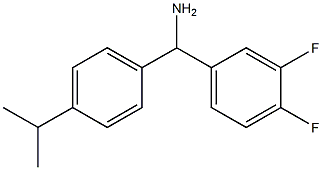 (3,4-difluorophenyl)[4-(propan-2-yl)phenyl]methanamine Struktur