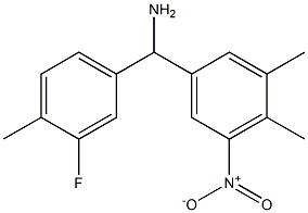 (3,4-dimethyl-5-nitrophenyl)(3-fluoro-4-methylphenyl)methanamine Struktur