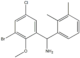 (3-bromo-5-chloro-2-methoxyphenyl)(2,3-dimethylphenyl)methanamine Struktur