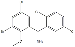 (3-bromo-5-chloro-2-methoxyphenyl)(2,5-dichlorophenyl)methanamine Struktur