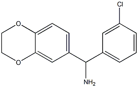 (3-chlorophenyl)(2,3-dihydro-1,4-benzodioxin-6-yl)methanamine Struktur