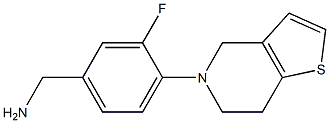 (3-fluoro-4-{4H,5H,6H,7H-thieno[3,2-c]pyridin-5-yl}phenyl)methanamine Struktur