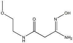 (3Z)-3-amino-3-(hydroxyimino)-N-(2-methoxyethyl)propanamide Struktur