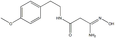 (3Z)-3-amino-3-(hydroxyimino)-N-[2-(4-methoxyphenyl)ethyl]propanamide Struktur