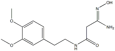 (3Z)-3-amino-N-[2-(3,4-dimethoxyphenyl)ethyl]-3-(hydroxyimino)propanamide Struktur