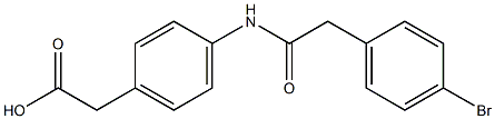 (4-{[(4-bromophenyl)acetyl]amino}phenyl)acetic acid Struktur