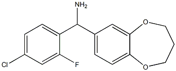 (4-chloro-2-fluorophenyl)(3,4-dihydro-2H-1,5-benzodioxepin-7-yl)methanamine Struktur