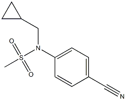 (4-cyanophenyl)-N-(cyclopropylmethyl)methanesulfonamide Struktur