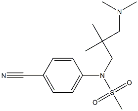 (4-cyanophenyl)-N-{2-[(dimethylamino)methyl]-2-methylpropyl}methanesulfonamide Struktur