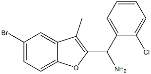 (5-bromo-3-methyl-1-benzofuran-2-yl)(2-chlorophenyl)methanamine Struktur